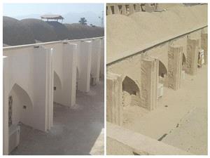 بام بازار تاريخي قيصريه لار در قالب طرح بازآفريني شهري بهسازي شد