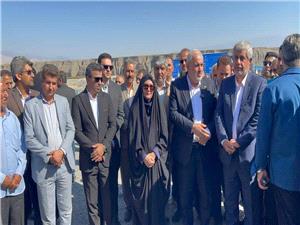 افتتاح سد انحرافي و کانال انتقال آب نجفآباد در جيرفت با حضور سعيدي
