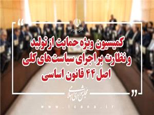 رسيدگي نهايي به دو طرح در کميسيون ويژه حمايت از توليد