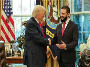 الشرع یبعث ببرقیه تعزیه إلى ترامب