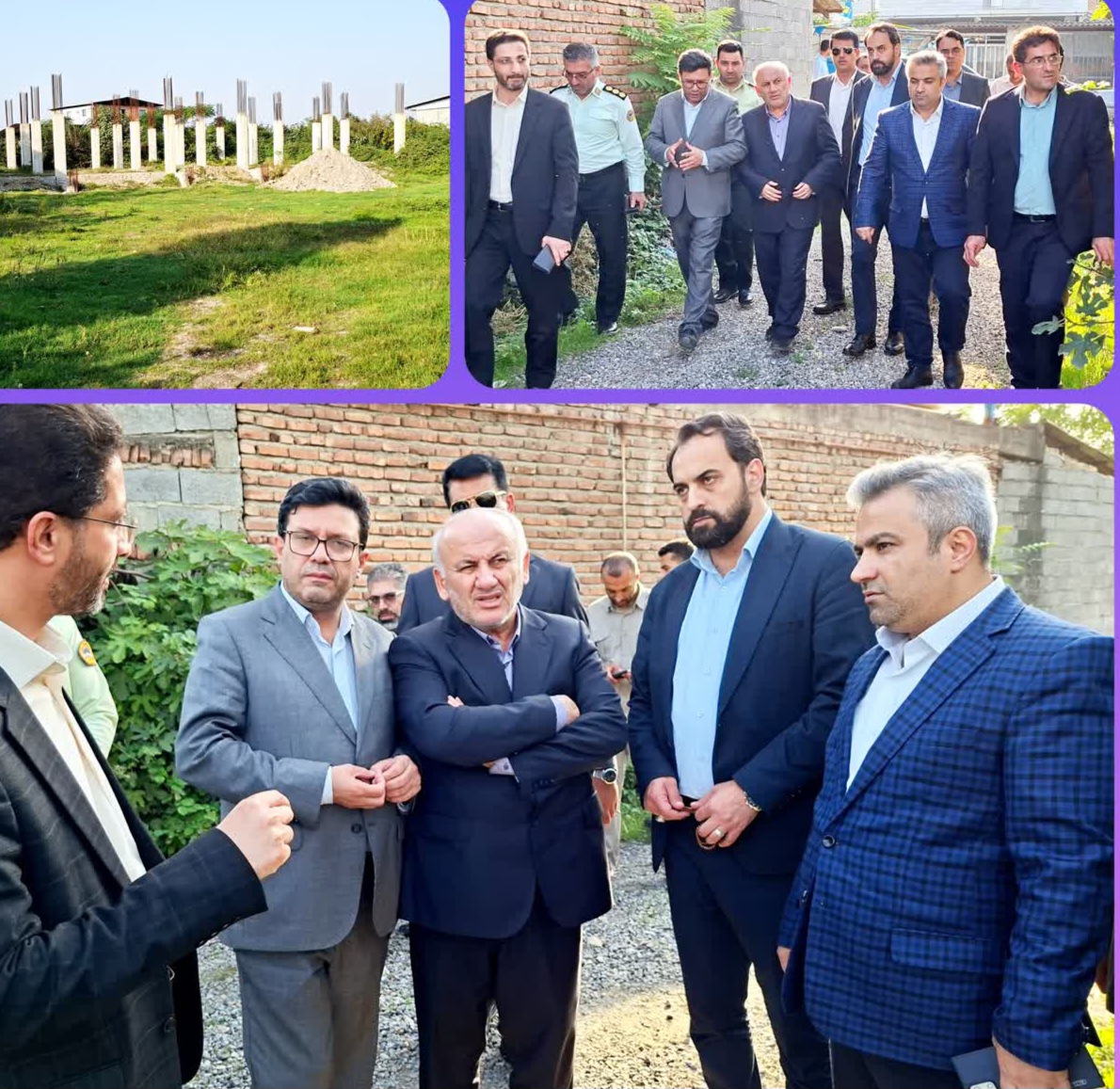 پيشرفت پروژه مدرسه شش کلاسه باغدشت در دستور کار استاندار و فرماندار قائم‌شهر