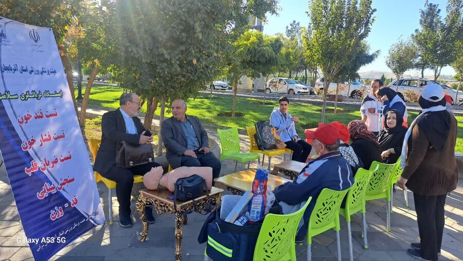 اجراي طرح ويزيت و پايش سلامت ورزشکاران در پارک باغشمال تبريز