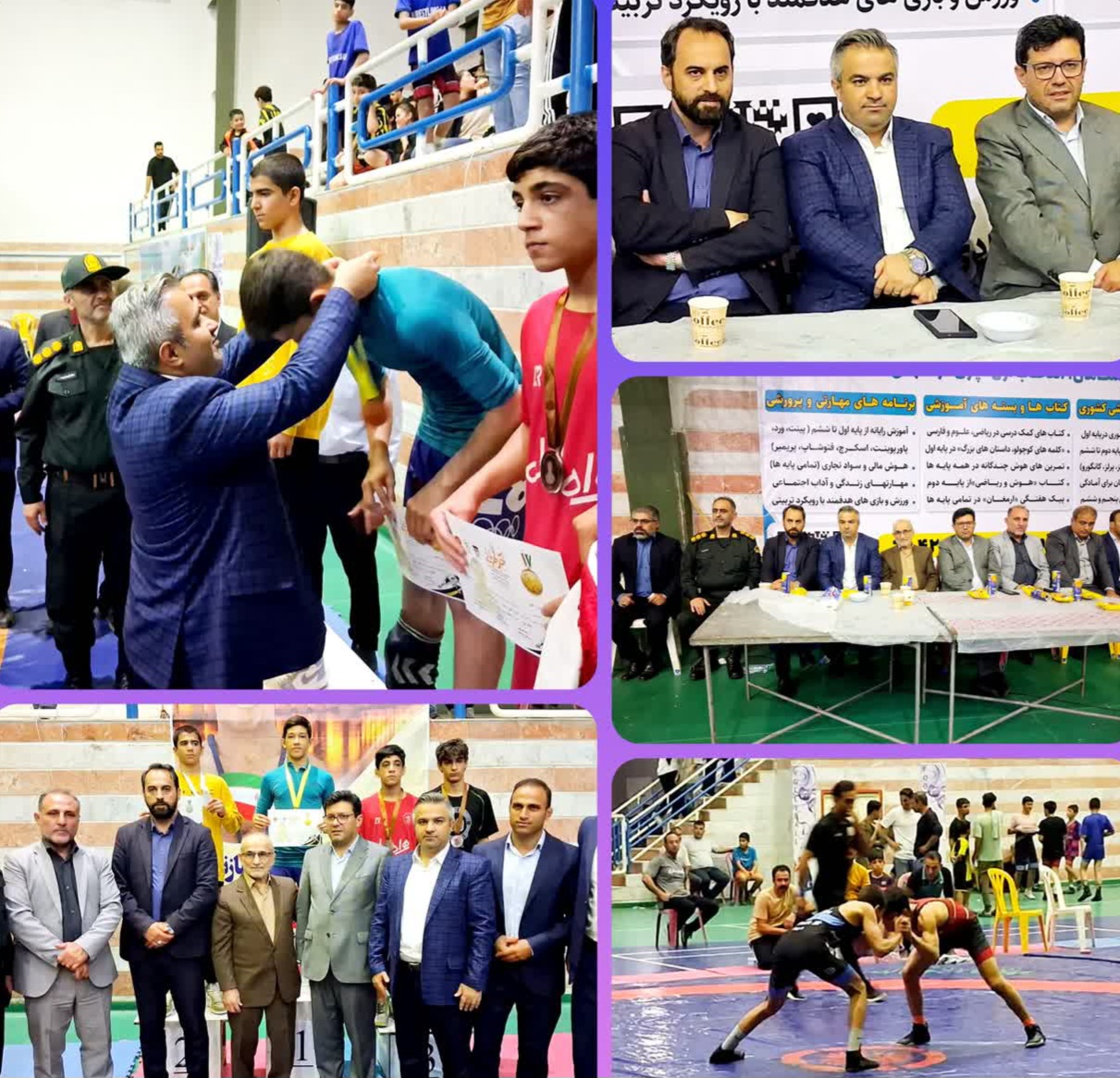 حضور فرماندار شهرستان قائم شهر در مسابقه کشوري کشتي گراميداشت پهلوان پيشکسوت حاج سبحان روحي