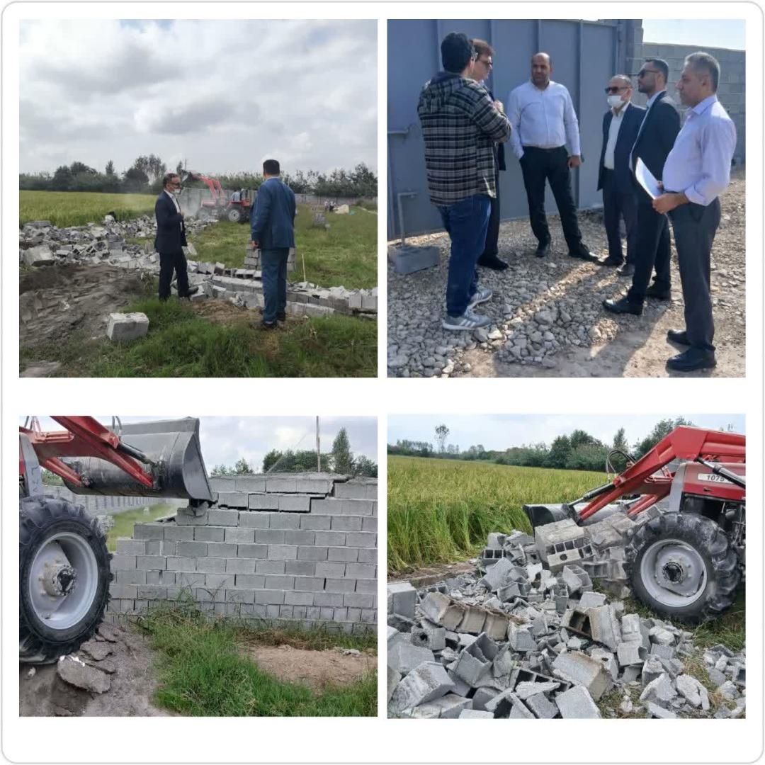 ديوارکشي غيراصولي در هتکه پشت بابل؛ اعاده اراضي به وضع سابق به همت مديريت جهاد کشاورزي بابل