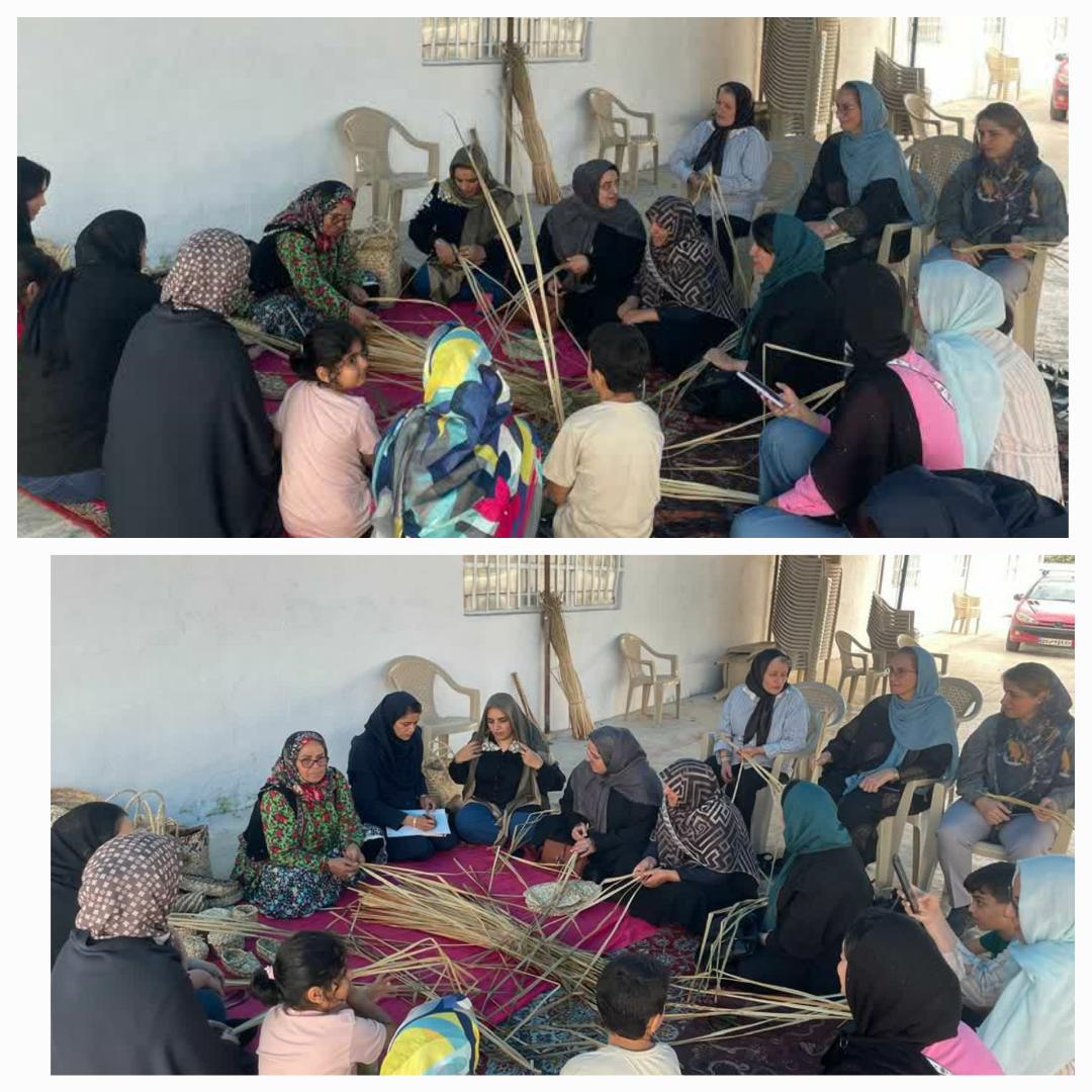 آموزش حصيربافي درروستاي واسکس قائم شهر