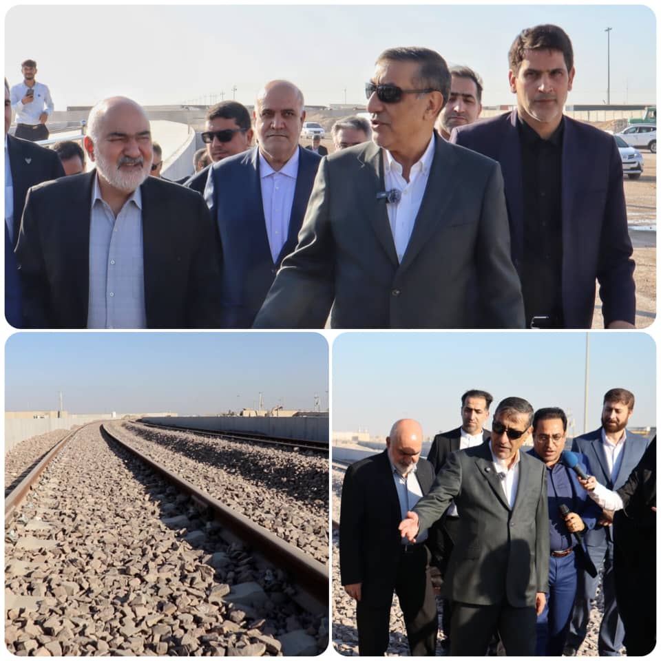 شتاب در اتصال خط ريلي شلمچه ـ بصره با حضور معاون اجرايي رئيس‌جمهور