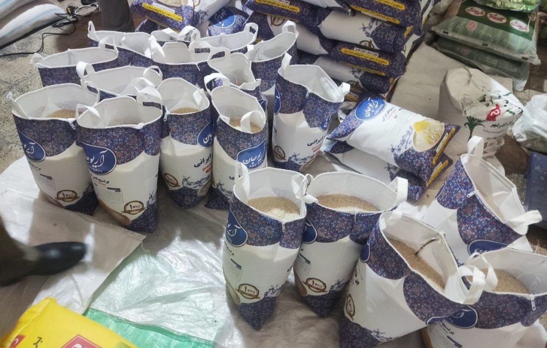 انبار بسته‌بندي غيرمجاز برنج در ايلام کشف شد