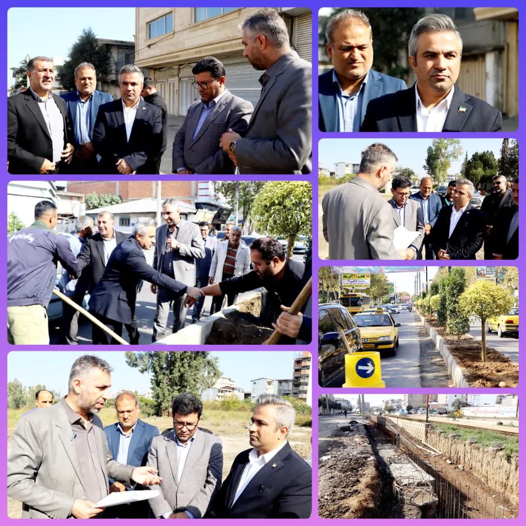 بازديد فرماندار قائم‌شهر از پروژه‌هاي نيمه‌کاره شهري با هدف تسريع در تکميل آن‌ها