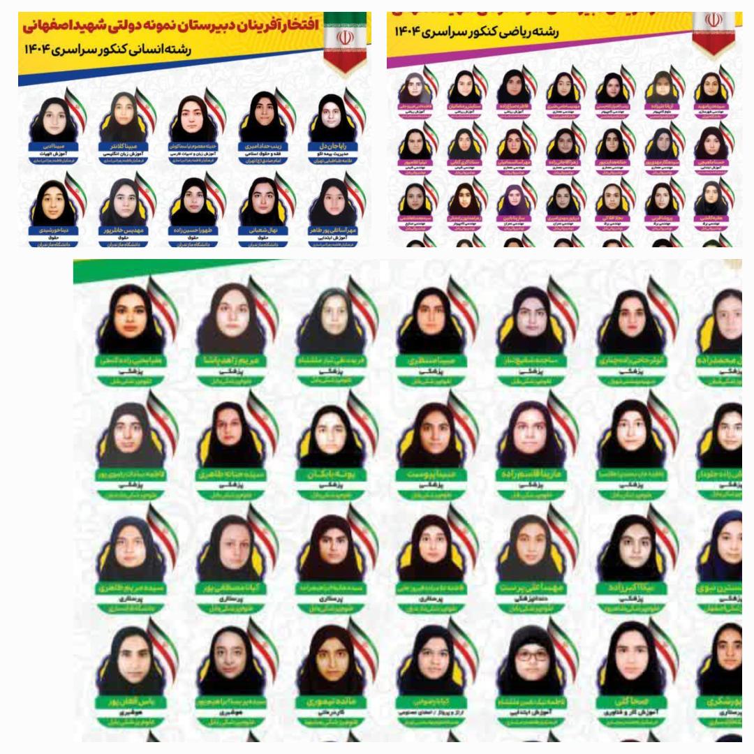 درخشش دختران نمونه دولتي شهيد اصفهاني بابل در ماراتن علمي کنکور
