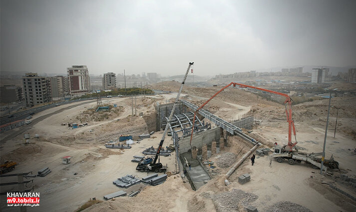بتن‌ريزي ديوار ضلع جنوب شرقي و غربي پل سردار خرم