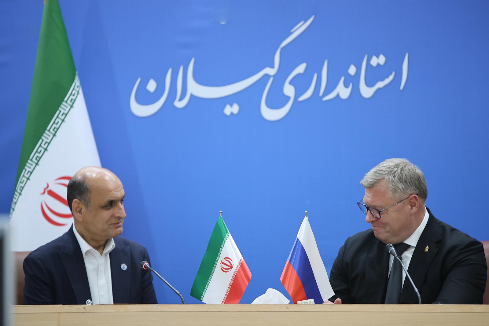 توسعه پرواز رشت–آستراخان و تقويت کريدور ريلي؛ محور گفت‌وگوي استاندار گيلان با رئيس منطقه آستراخان