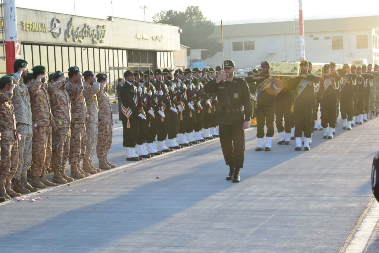 استقبال از هفت شهيد گمنام دفاع مقدس درکرمانشاه