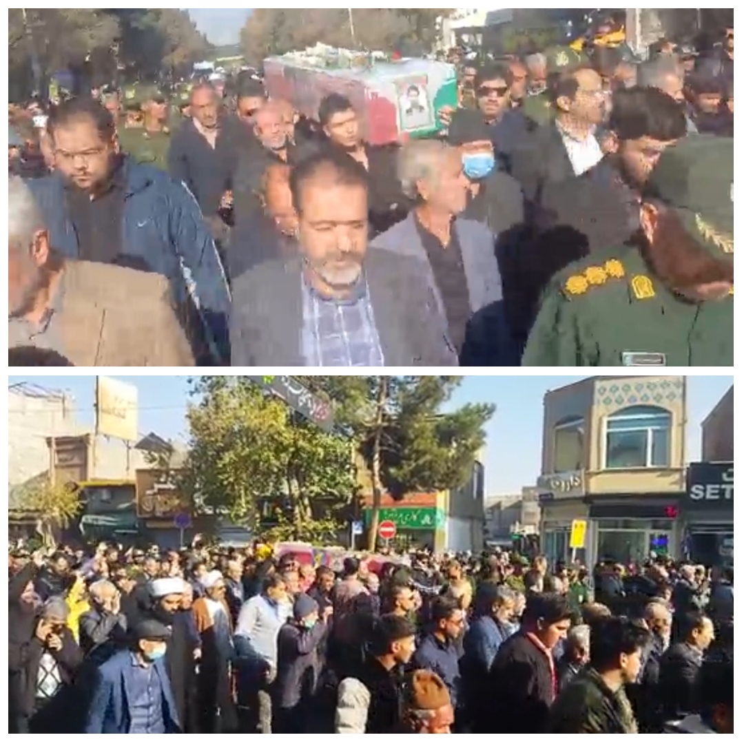 وداع باشکوه مردم باپيکر مطهر جانباز شهيد علي فتح آبادي در نيشابور