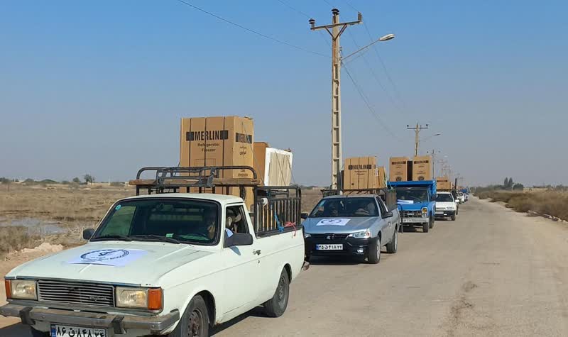 اهداي 15 سري جهيزيه به نوعروسان شهر اروندکنار