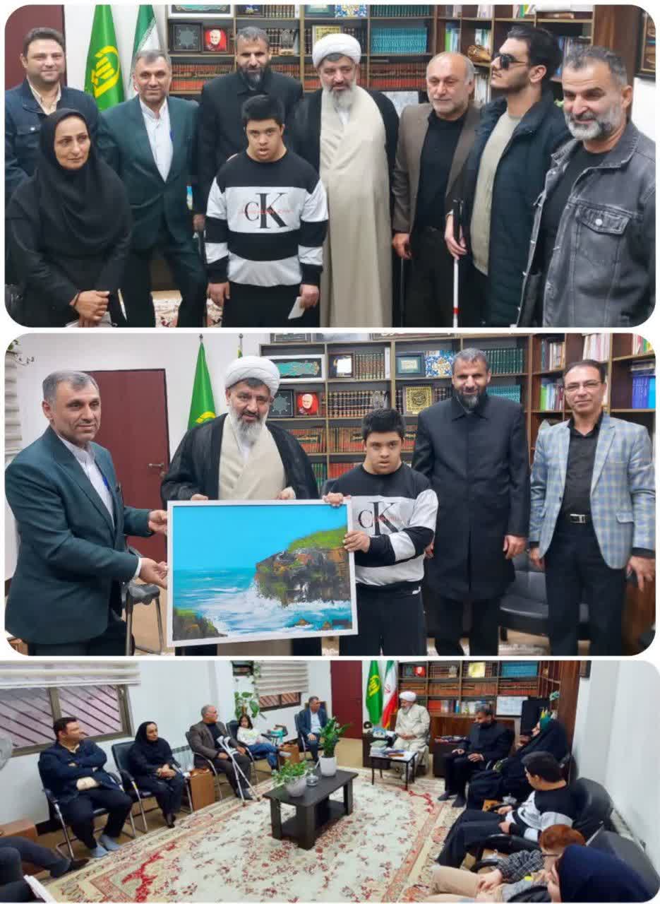 تجليل از هنرمندان کم‌توان بابلسر در ديدار با امام جمعه	/ تأکيد بر حمايت همه‌جانبه از جامعه افراد داراي معلوليت