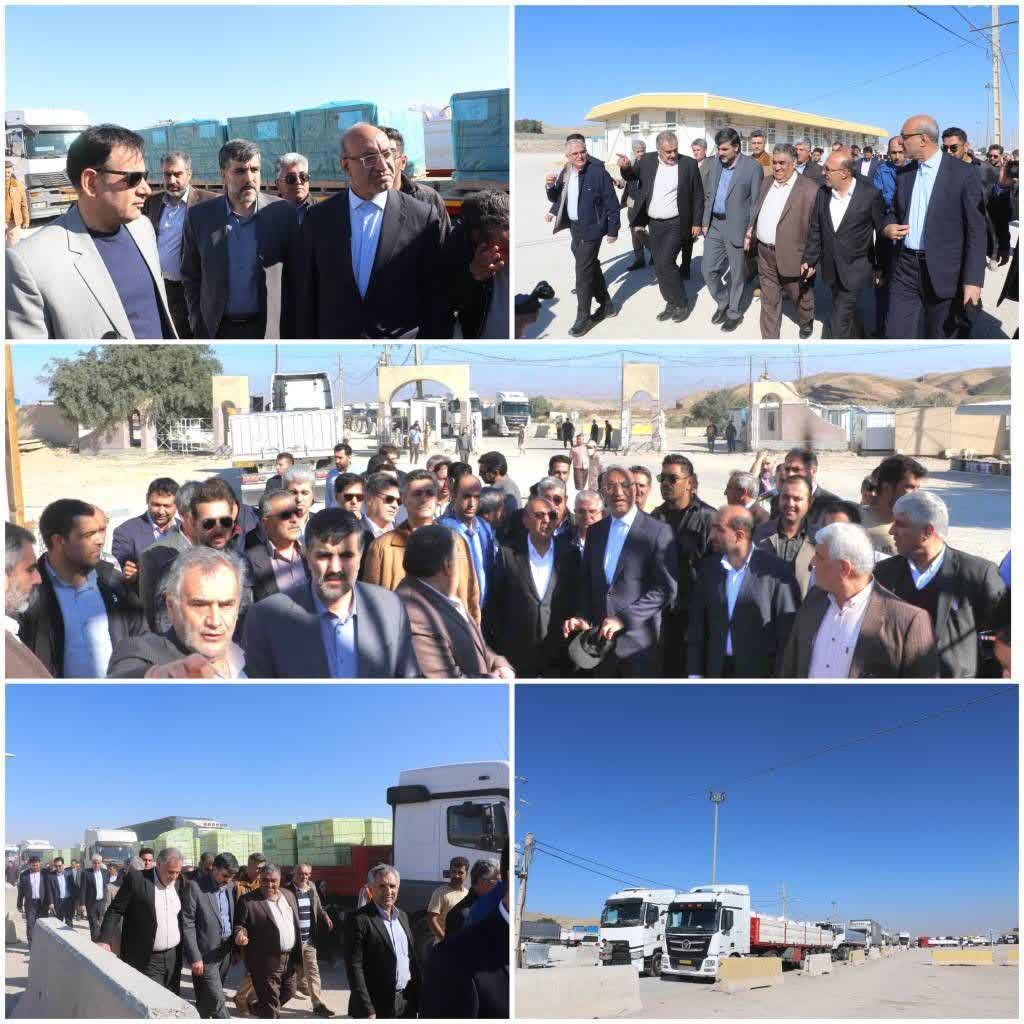 معاون وزير راه و شهرسازي و رئيس سازمان راهداري وحمل‌ونقل جاده‌اي از پايانه مرزي سوماربازديدکردند