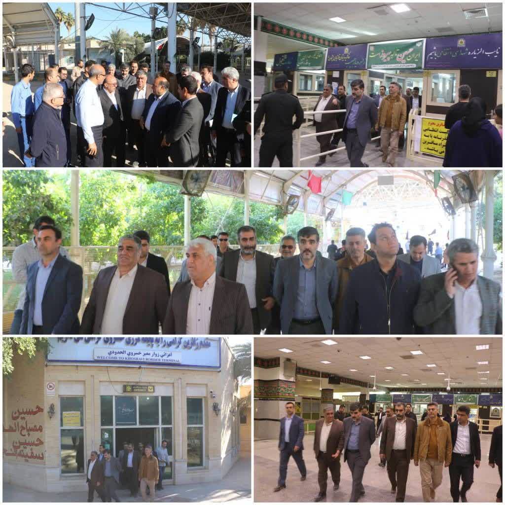 معاون وزير راه و شهرسازي و رييس سازمان راهداري وحمل‌ونقل جاده‌اي از پايانه مرزي خسروي بازديدکردند