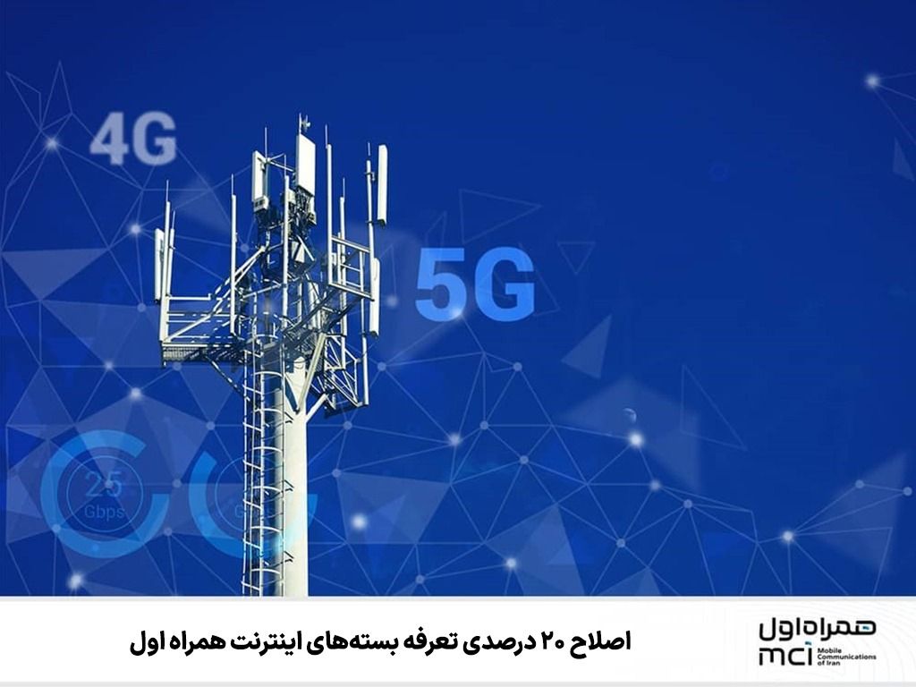 اصلاح 20 درصدی تعرفه بسته‌های اینترنت همراه اول