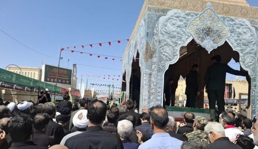 پیکر شهدای حمله رژیم صهیونیستی در قم تشییع شد