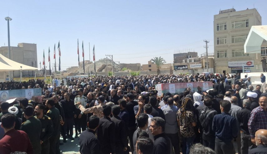 تشییع پیکر مطهر شهدای حادثه تروریستی حمله به دادگستری در زاهدان