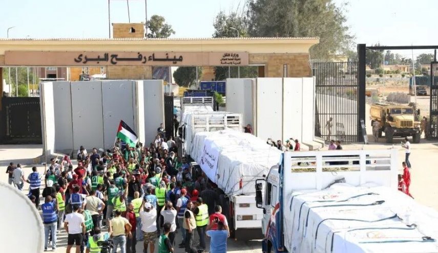 آغاز ارسال کمک های بشردوستانه به غزه از گذرگاه رفح