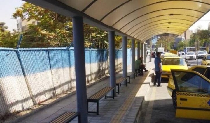 ساخت سرپناه و سکوی جدید ایستگاه تاکسی خیابان ونک به پایان رسید