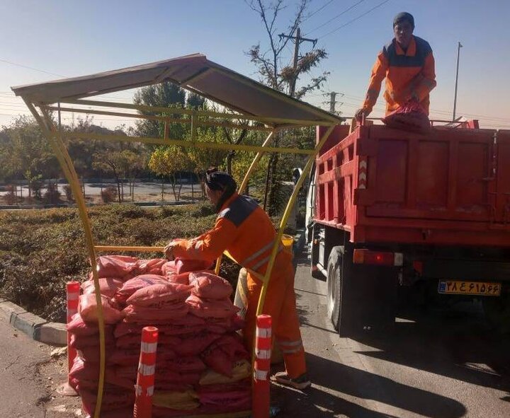 40 هزار کيسه‌ شن مخصوص در منطقه يک جانمايي شد