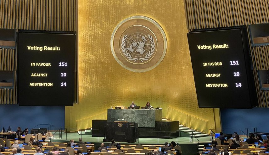 تصویب 5 قطعنامه مجمع عمومی سازمان ملل در حمایت از فلسطین با اکثریت قاطع آرا