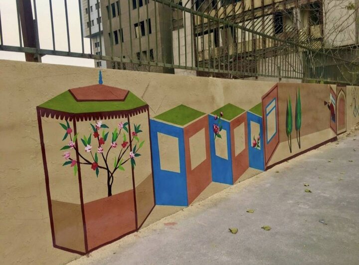 اجراي نقاشي ديواري در تقاطع شهيد قرني و جعفر شهري در منطقه 6